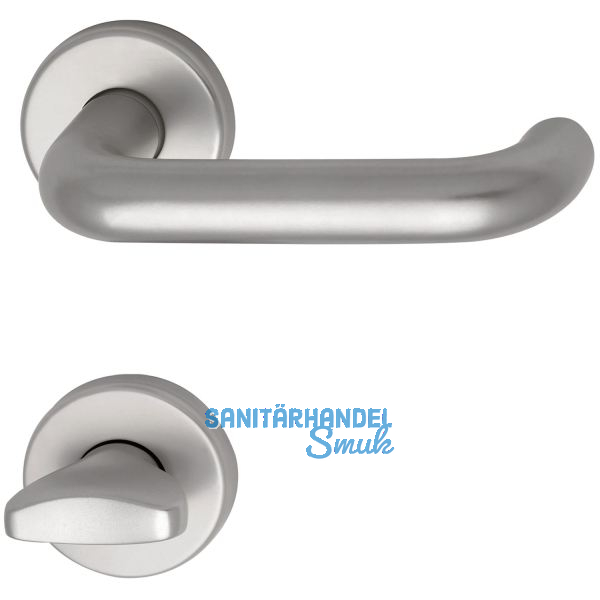Dr�ckergarnitur WG 1700L - auf Rosette WC, 38 - 43, silber eloxiert