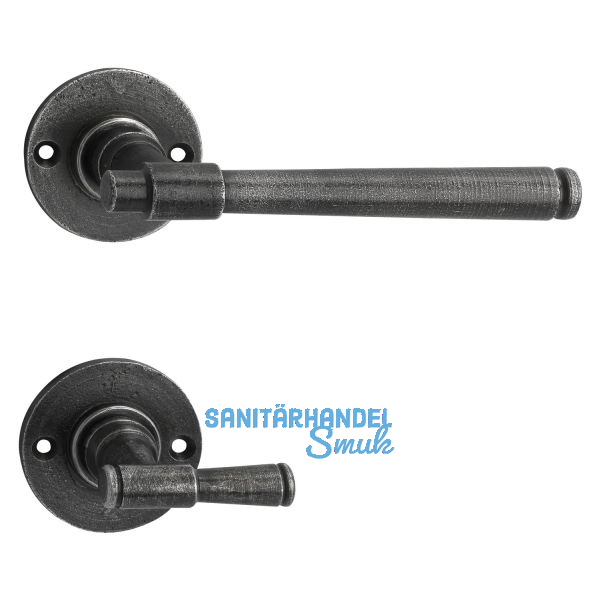 SCH�RGHOFER Dr�ckergarnitur KLAM - auf Rosette WC, verzinkt alt geb�rstet