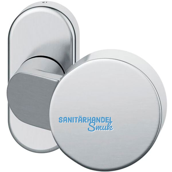 FSB FS-T�rknopf 07 0809 - auf Rosette, verkr�pft, fest vernietet, Edelstahl matt