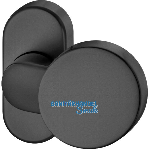 FSB FS-T�rknopf 07 0809 - auf Rosette, verkr�pft, fest vernietet, schwarz matt