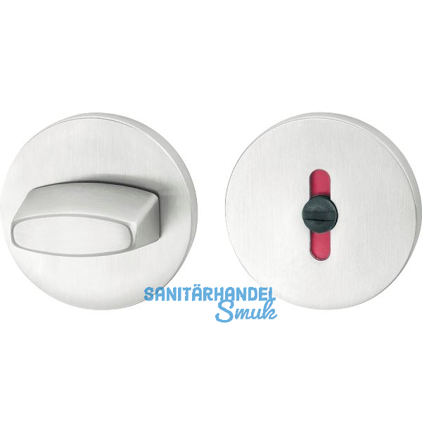 WC - Rosette 17 1735, � 55 mm, m. schwarzem Kunststoffschlitz, Aluminium