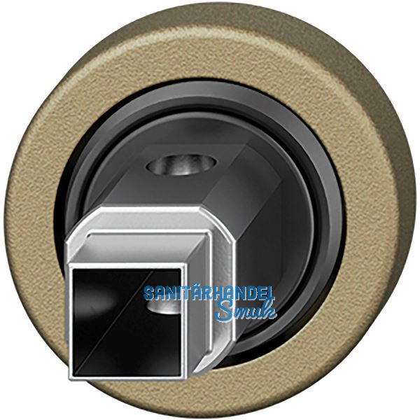 FSB Fenstergriff Adapter-Rosette rund, Aluminium mittelbronzefarbig