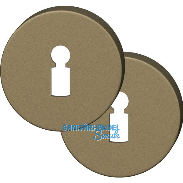 FSB Buntbartrosette rund 12 1735 00002 ASL, Aluminium mittelbronzefarbig