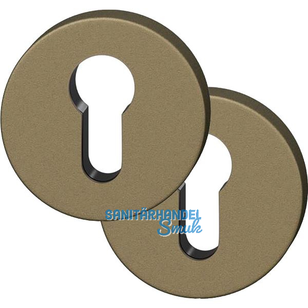 FSB Zylinderrosette rund 12 1735 00010 ASL, Aluminium mittelbronzefarbig