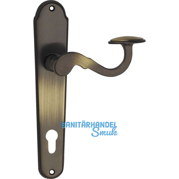 MARCHESI FH Dr�ckergarnitur POSTHORN - auf Schild PZ 88, Messing patiniert