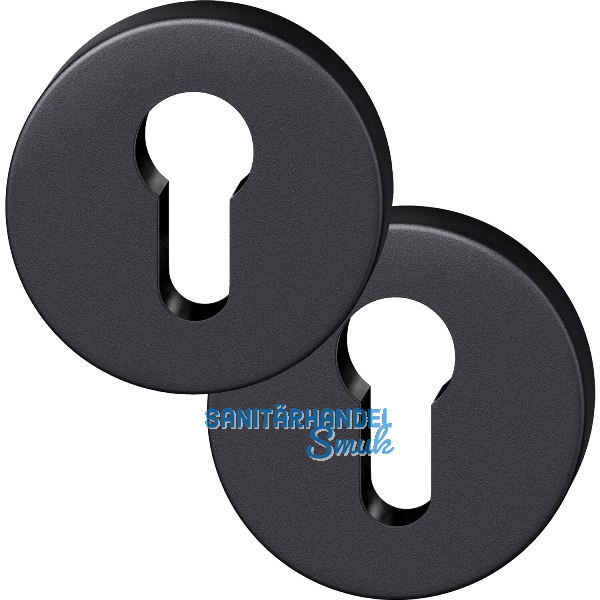 FSB Zylinderrosette rund 12 1735 00010 ASL, Aluminium schwarz matt