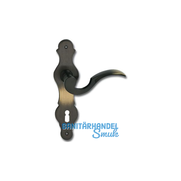 MARCHESI Dr�ckergarnitur L�FFELFORM - auf Schild BB 90, Messing patiniert