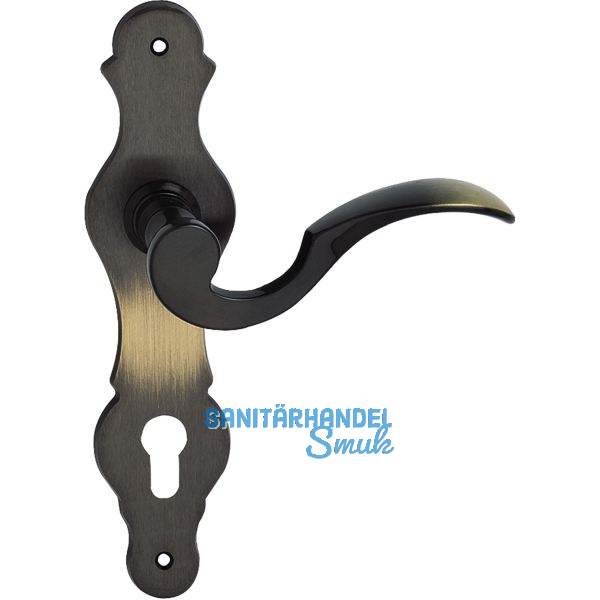 MARCHESI FH Dr�ckergarnitur L�FFELFORM - auf Schild PZ 88, Messing patiniert