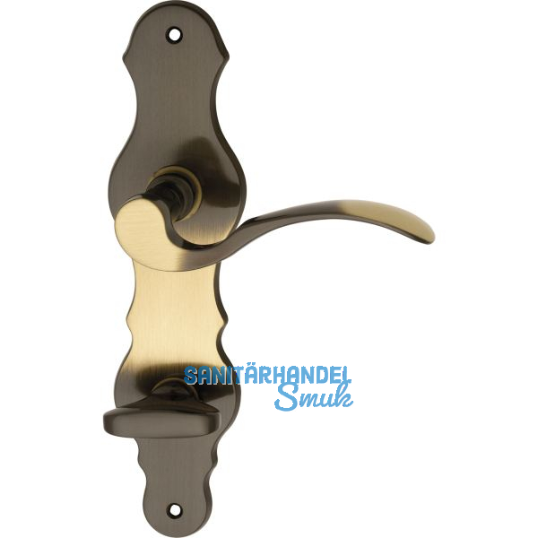 MARCHESI FH Dr�ckergarnitur L�FFELFORM - auf Schild WC 90, Messing patiniert