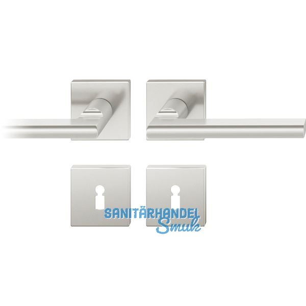 FSB Dr�ckergarnitur 12 1035 ASL auf Rosette eckig BB, Edelstahl matt