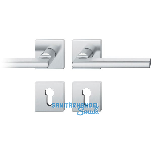 FSB Dr�ckergarnitur 12 1035 ASL auf Rosette eckig PZ, silber eloxiert