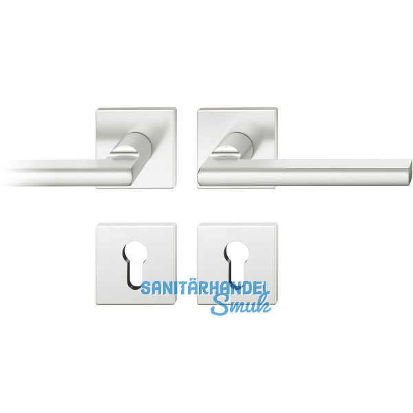 FSB Dr�ckergarnitur 12 1035 ASL auf Rosette eckig PZ, Edelstahl matt