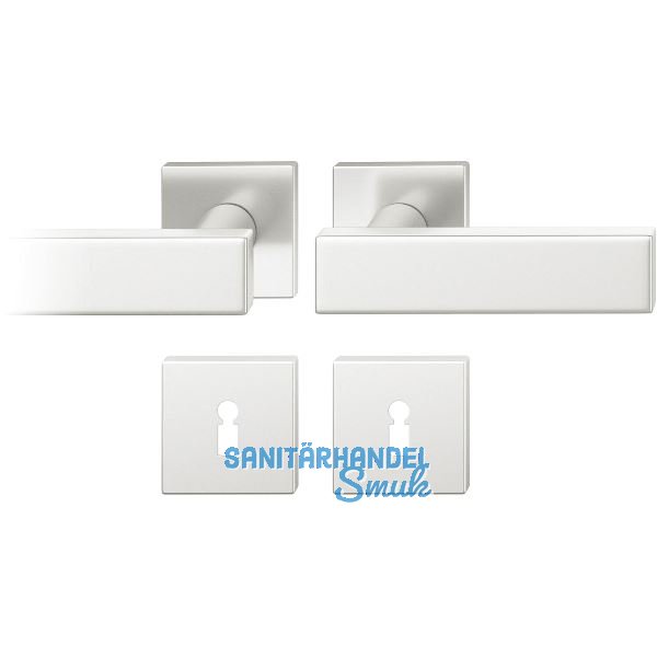 FSB Dr�ckergarnitur 12 1003 ASL auf Rosette eckig BB, silber eloxiert