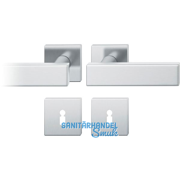 FSB Dr�ckergarnitur 12 1003 ASL auf Rosette eckig BB, Edelstahl matt