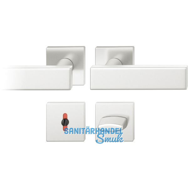 FSB Dr�ckergarnitur 12 1003 ASL auf Rosette eckig WC, silber eloxiert