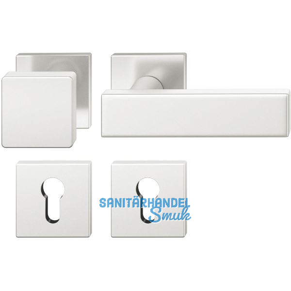 FSB Wechselgarnitur 12 1003 ASL auf Rosette eckig PZ, Knopf fest,silber eloxiert