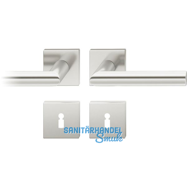 FSB Dr�ckergarnitur 12 1076 ASL auf Rosette eckig BB, silber eloxiert