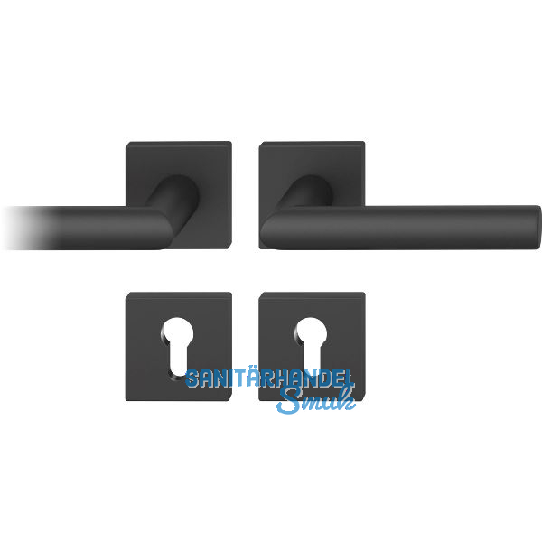 FSB Dr�ckergarnitur 12 1076 ASL auf Rosette eckig PZ, schwarz matt