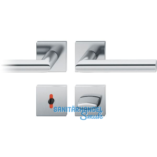 FSB Dr�ckergarnitur 12 1076 ASL auf Rosette eckig WC, Edelstahl matt