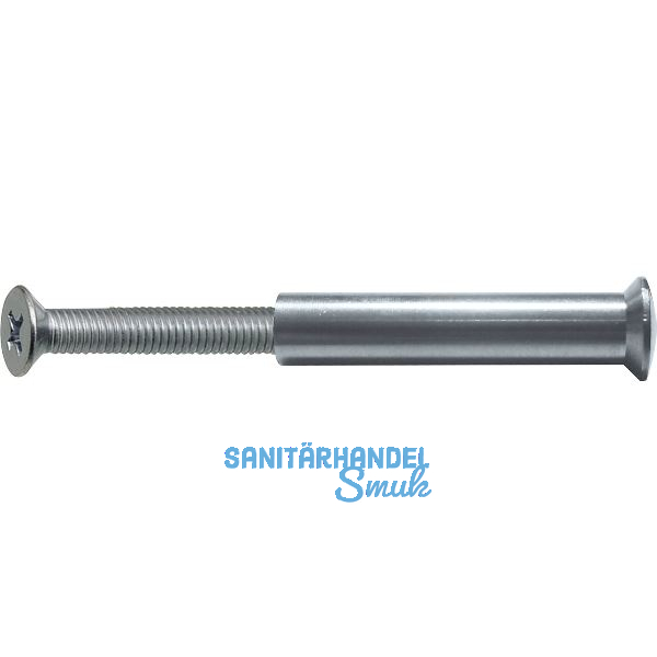 H�lsenschraube f. Bohrung � 5 mm, TS - 45 mm, M 4 x 25, Stahl vernickelt