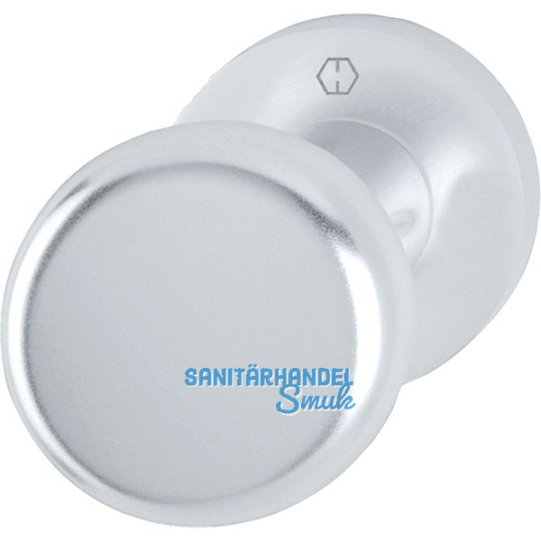 HOPPE T�rknopf Flachform - auf Rosette, Knopf � 59 fest, silber eloxiert