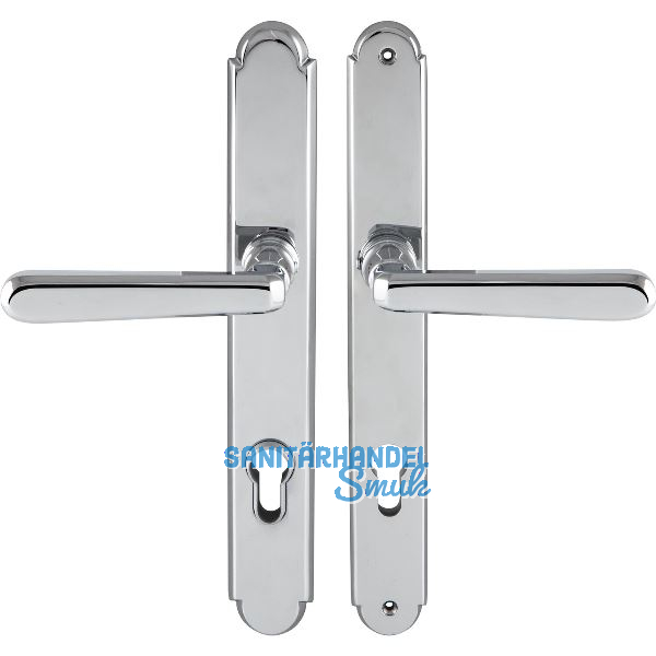 GRUNDMANN Sicherheitsdr�ckergarnitur ALT-WIEN, PZ92, Messing verchromt