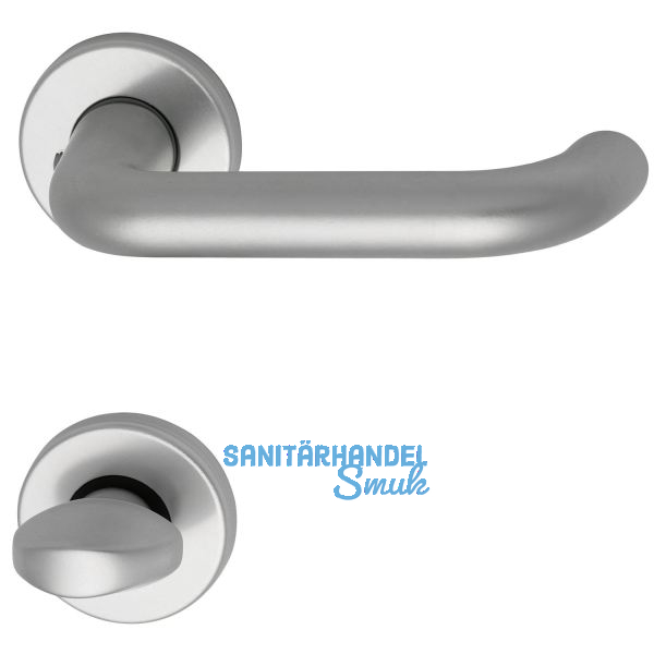 Dr�ckergarnitur SCH U - Form - auf Rosette WC, 38 - 43, silber eloxiert