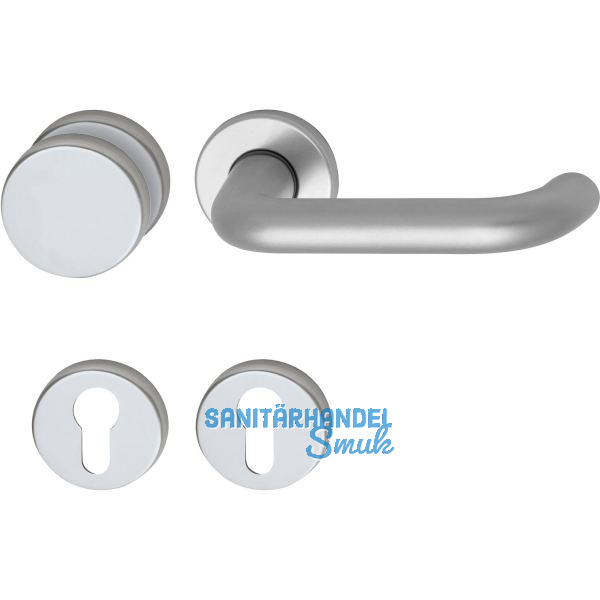 Wechselgarnitur SCH U - Form - auf Rosette PZ, silber eloxiert