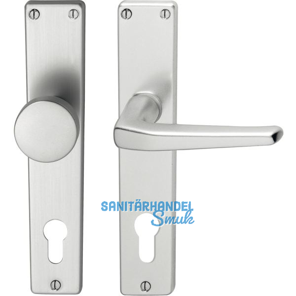 Wechselgarnitur EUROPA - auf Schild PZ 88, Alu silber eloxiert