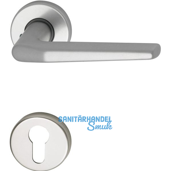 Dr�ckergarnitur EUROPA - auf Rosette PZ, 38 - 42, silber eloxiert