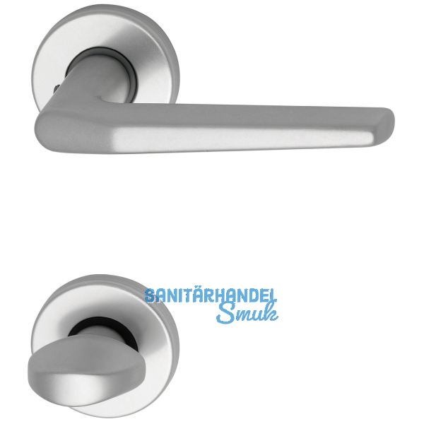 Dr�ckergarnitur EUROPA - auf Rosette WC, 38 - 42, silber eloxiert