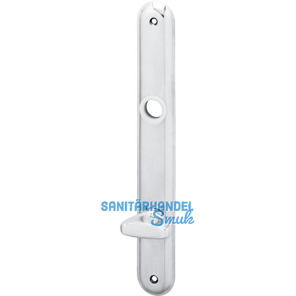 Langschild ELEGANT WG 500, WC 90, m. Drehknopf, Alu poliert