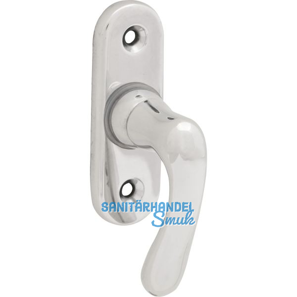 GRUNDMANN Fenstergriff WG ELEGANT 505 - gebogen, VK 7 x 35 mm, Alu poliert