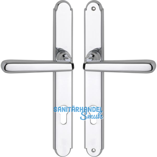 GRUNDMANN Sicherheitsdr�ckergarnitur ALT-WIEN, PZ88, Messing verchromt