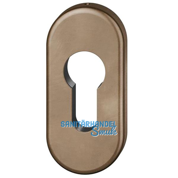 FSB Zylinderrosette 17 1757 oval, Bronze dunkel patiniert gewachst