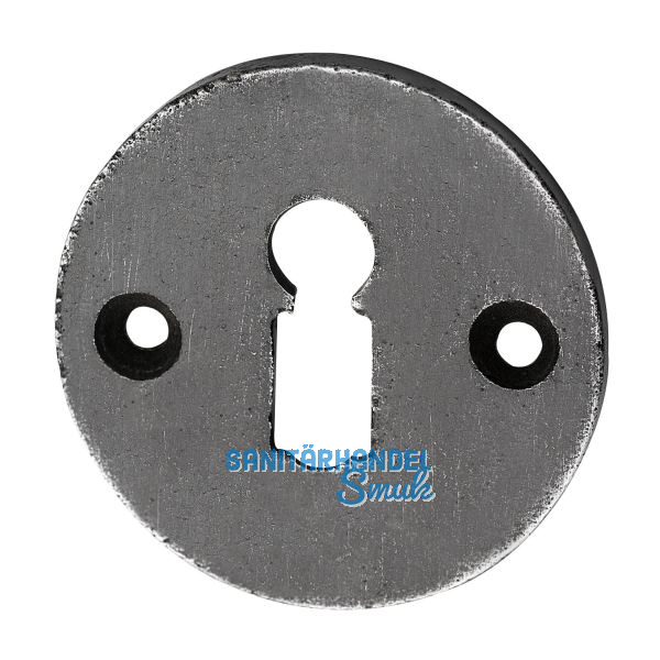 SCH�RGHOFER Schl�sselrosette BB, � 50 mm, Eisen verzinkt alt geb�rstet