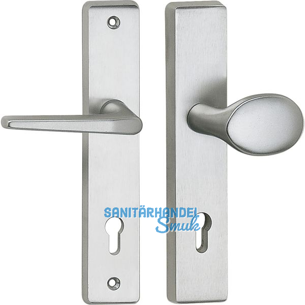 SH-Wechselgarnitur RIVA Knopf gekr., ohne Kzs., silber, 50 x 247 x 15