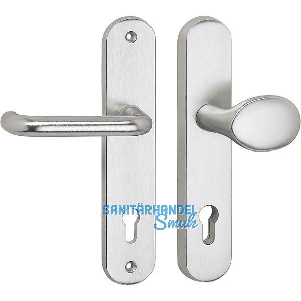 SH-Wechselgarnitur GARDA-Knopf gekr., ohne Kzs., silber, RC2, 50 x 247 x 15