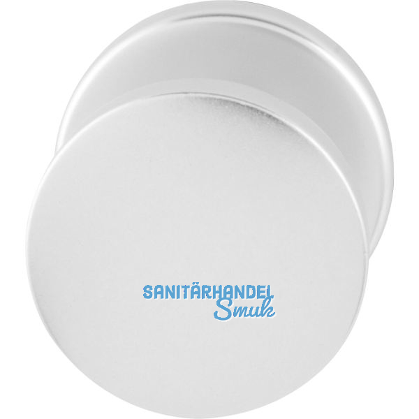 T�rknopf Flachform - auf Rosette o. Schraubl�cher, � 45 fest, silber eloxiert