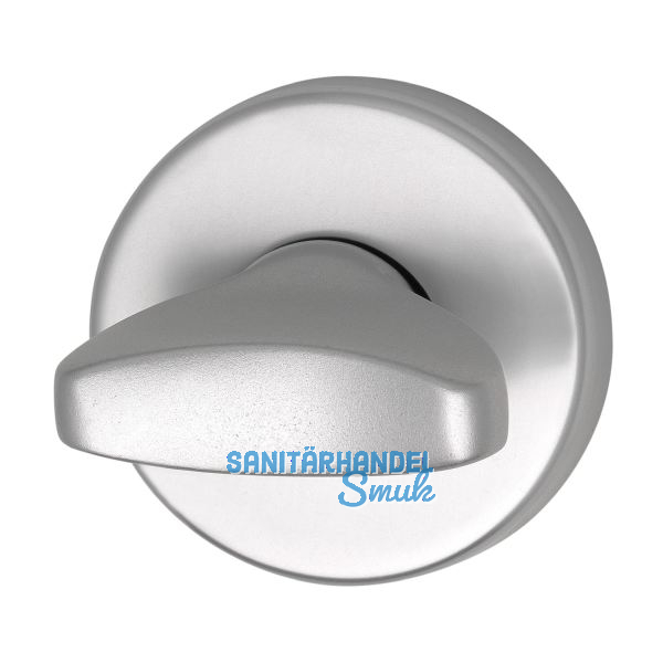 WC-Rosette � 50 mm, mit Anschraubtr�ger"U" und Drehknopf, silber eloxiert