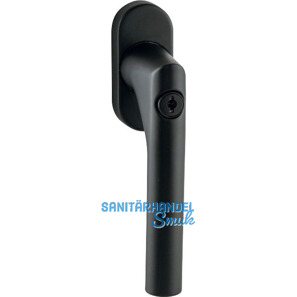 MARCHESI Fenstergriff GEHRUNG, Sperrzylinder, Edelstahl schwarz matt