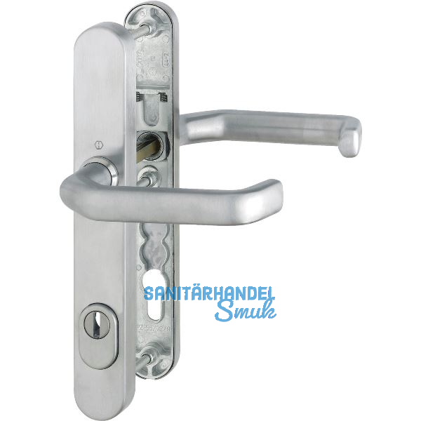 Dr�ckergarnitur LIVERPOOL - Schmalschild PZ, KZS, 77-82, Edelstahl matt