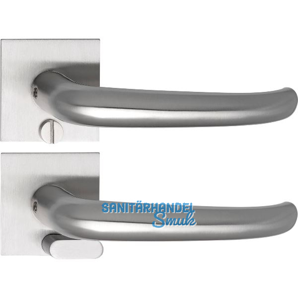 SOLIDO Solo Dr�ckergarnitur BELFAST - Flachrosette eckig, WC,Not�ffner,Edelstahl