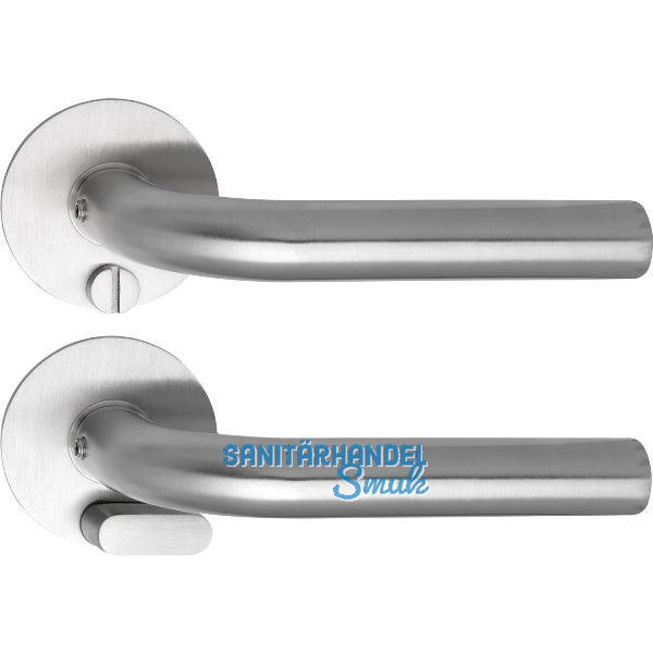 SOLIDO Solo Dr�ckergarnitur DUBLIN - Flachrosette rund, WC, Not�ffner, Edelstahl