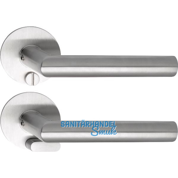 SOLIDO Solo Dr�ckergarnitur NORWEGEN - Flachrosette rund, WC,Not�ffner,Edelstahl