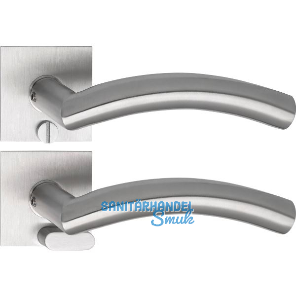 SOLIDO Solo Dr�ckergarnitur OSLO - Flachrosette eckig, WC, Not�ffner, Edelstahl