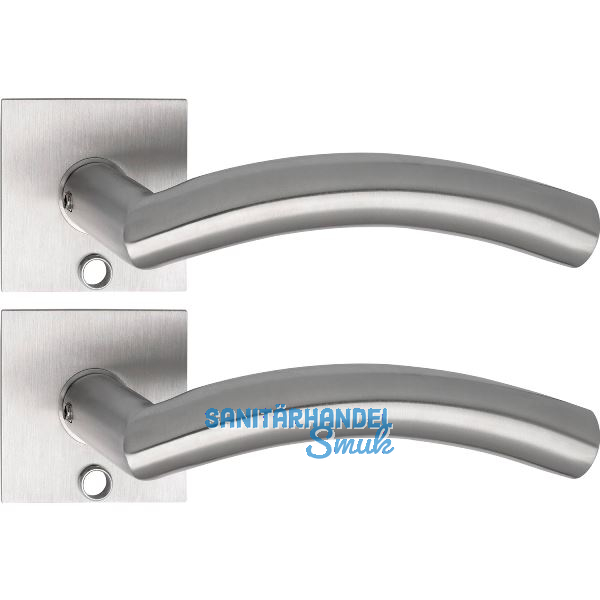 SOLIDO Solo Dr�ckergarnitur OSLO - Flachrosette eckig, f�r Schl�ssel, Edelstahl