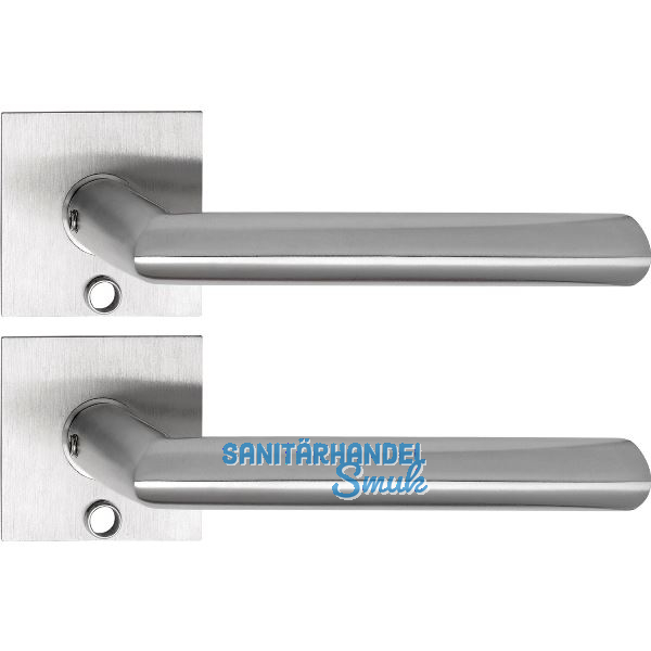 SOLIDO Solo Dr�ckergarnitur GLASGOW - Flachrosette eckig,f�r Schl�ssel,Edelstahl