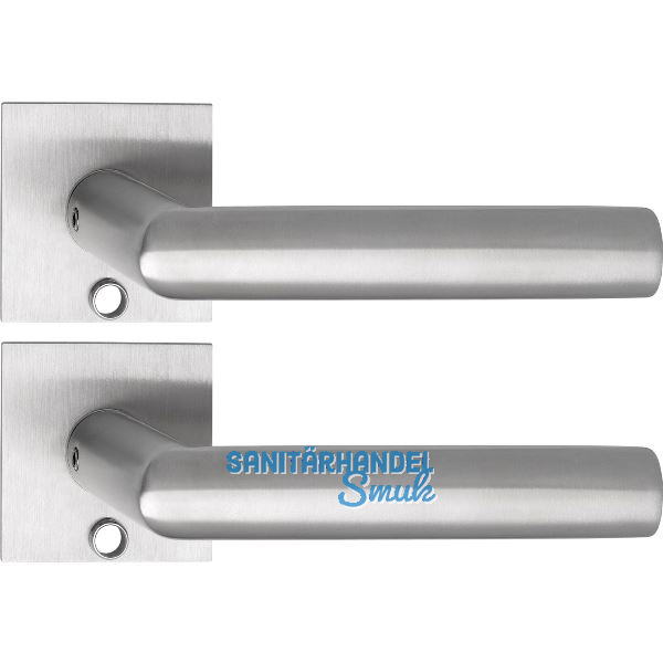 SOLIDO Solo Dr�ckergarnitur VADUZ - Flachrosette eckig, f�r Schl�ssel, Edelstahl