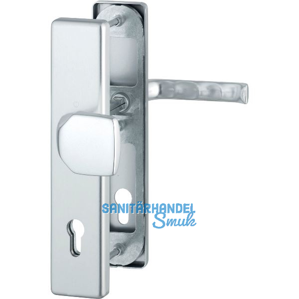 SH-Wechselgarnitur LONDON DIN auf Schild PZ 92, Aluminium silber eloxiert